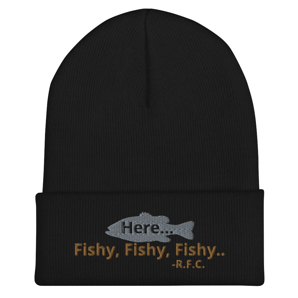 Here Fishy Fishy Cuffed Beanie
