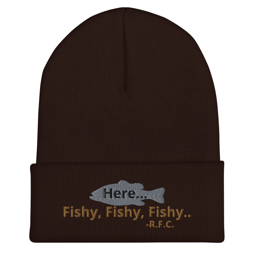 Here Fishy Fishy Cuffed Beanie