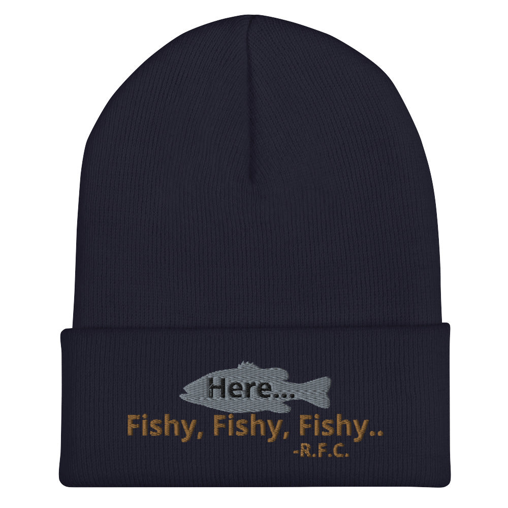 Here Fishy Fishy Cuffed Beanie