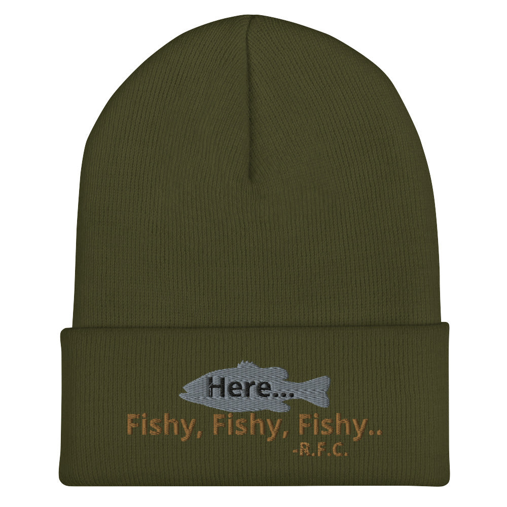 Here Fishy Fishy Cuffed Beanie