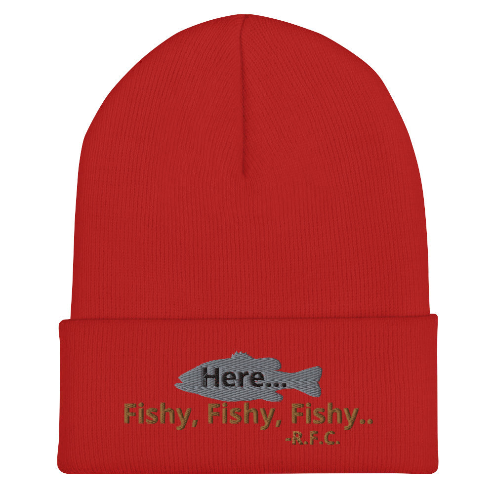 Here Fishy Fishy Cuffed Beanie