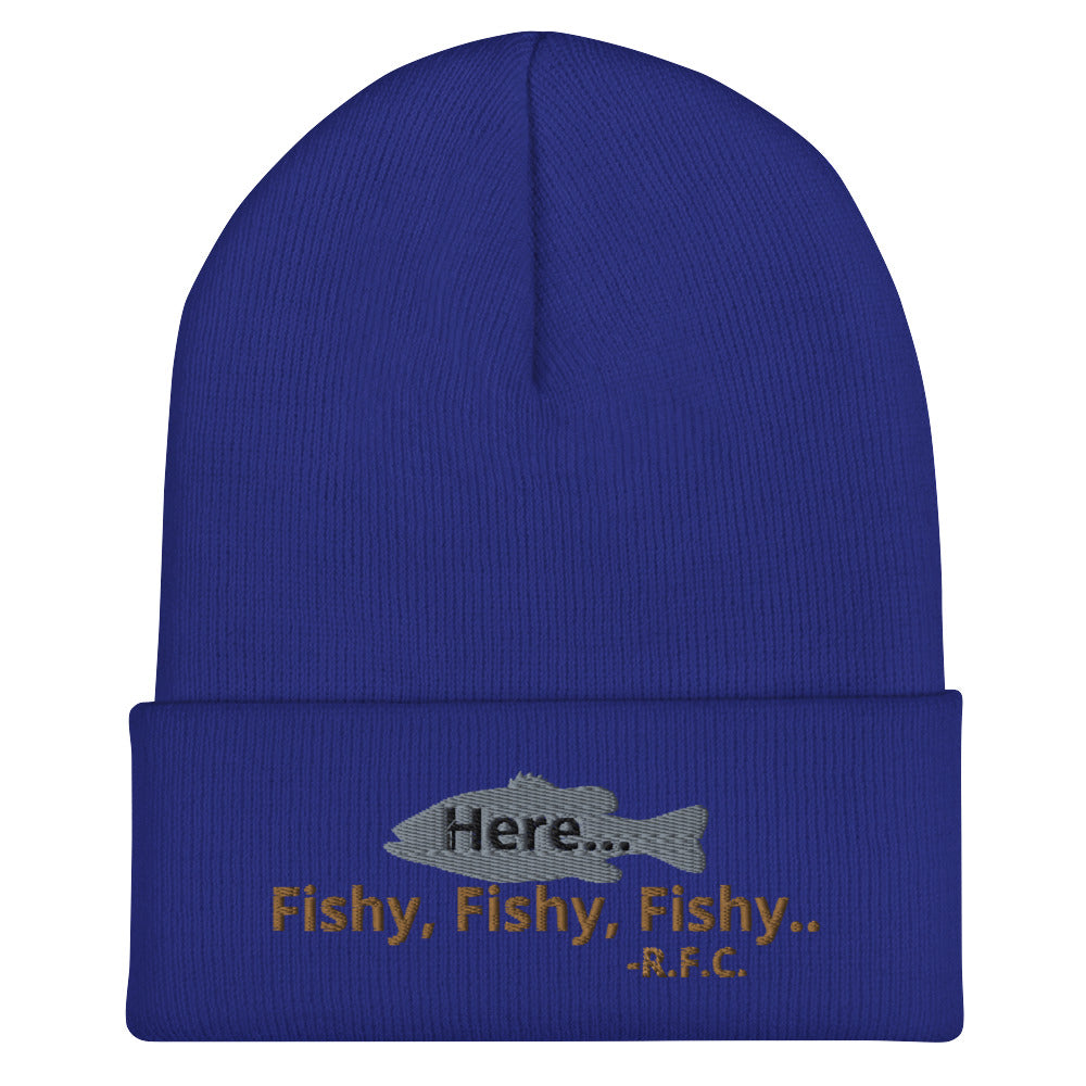 Here Fishy Fishy Cuffed Beanie